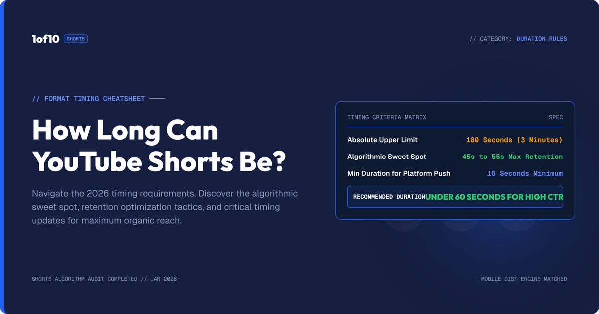 How Long Can YouTube Shorts Be? (Length Rules 2026)
