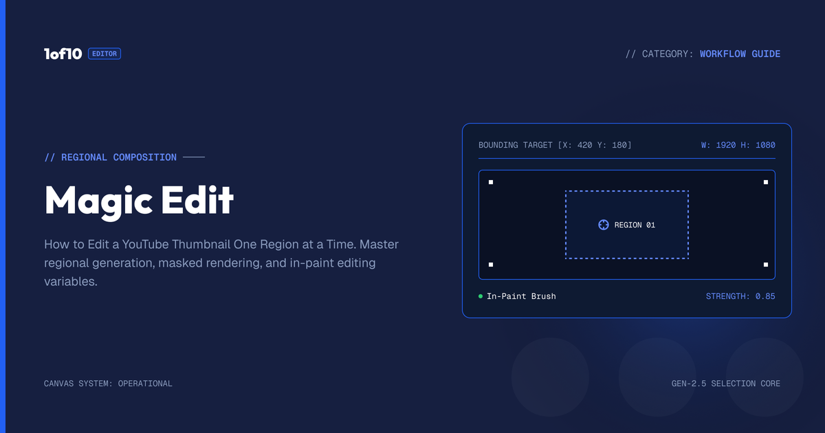 Magic Edit: How to Edit a YouTube Thumbnail One Region at a Time