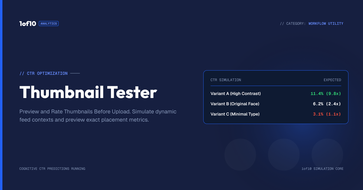 Thumbnail Tester: Preview and Rate Thumbnails Before Upload
