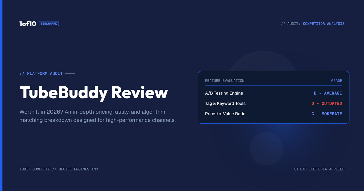TubeBuddy Pricing and Review: Worth It in 2026?