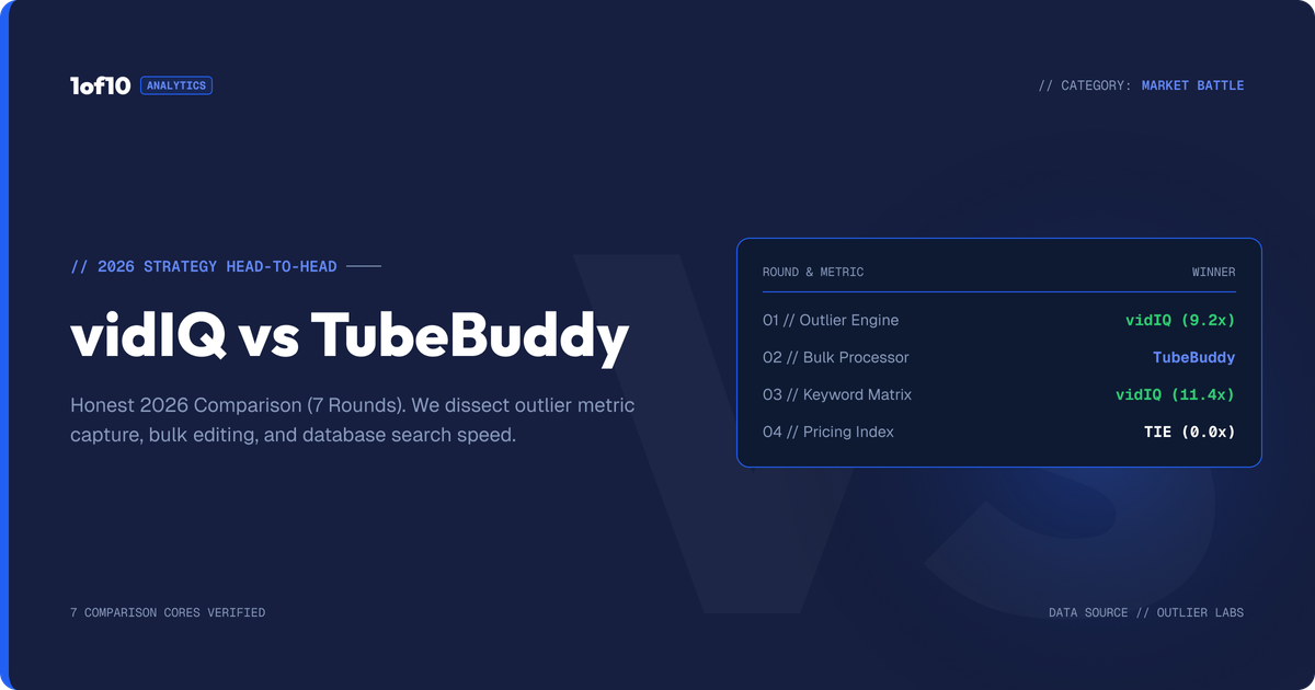vidIQ vs TubeBuddy: Honest 2026 Comparison (7 Rounds)