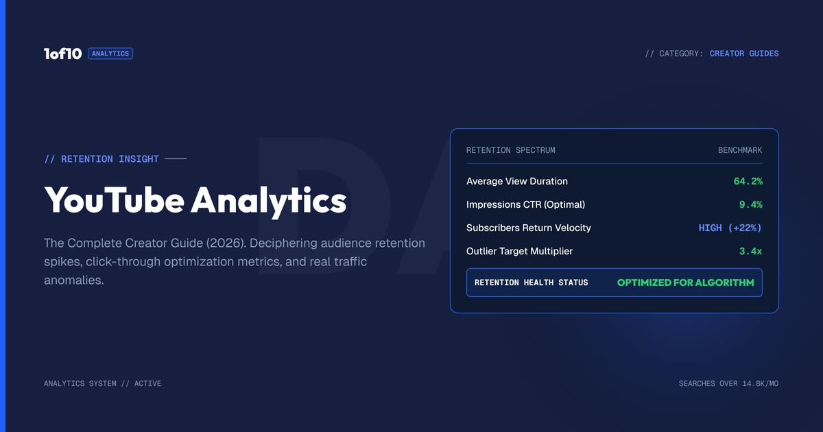 YouTube Analytics: The Complete Creator Guide (2026)
