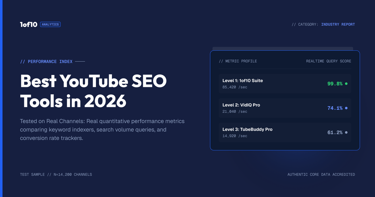 Best YouTube SEO Tools in 2026 (Tested on Real Channels)