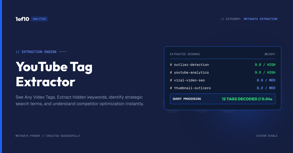 YouTube Tag Extractor: See Any Video's Tags